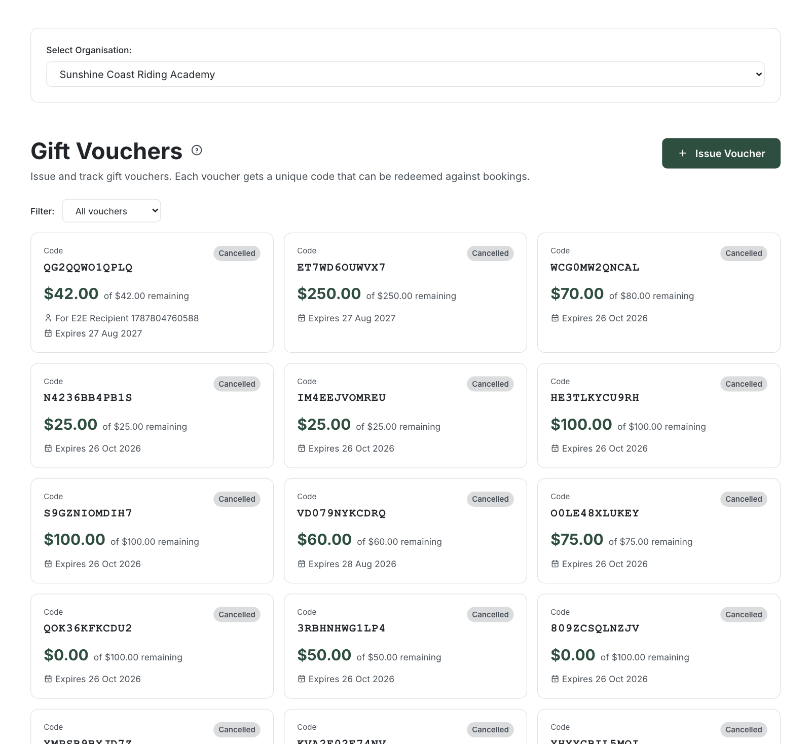 Gift Vouchers