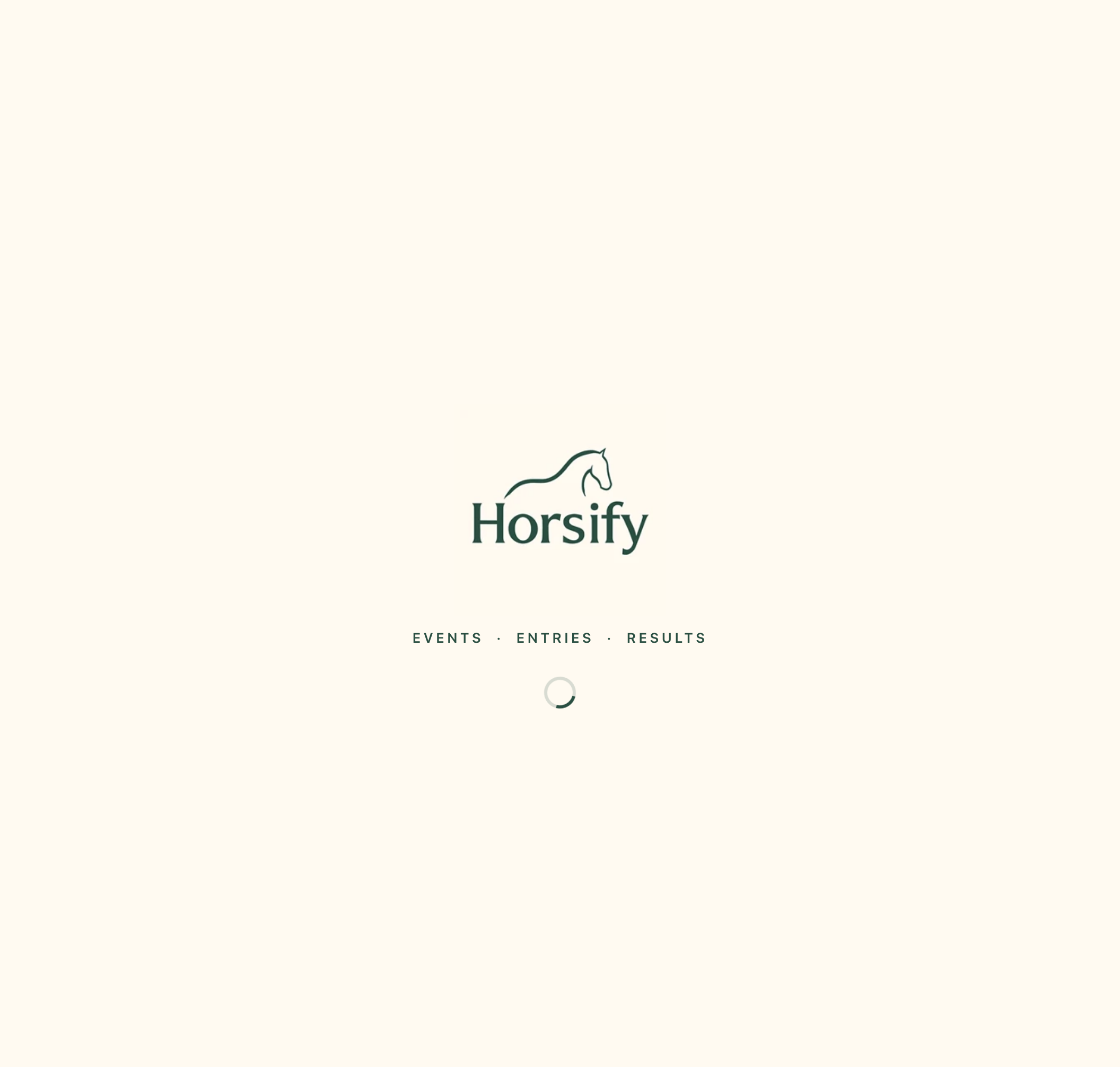 The Horsify Offline page headed "You're offline — No internet right now, but you can still use your synced Horsify data", with "Latest sync: just now", a "Your synced events" section showing "Brisbane Autumn Dressage Championships — Brisbane Showgrounds, 1 runs cached" with an "Open event" button, and a small show-jumping mini-game to pass the time