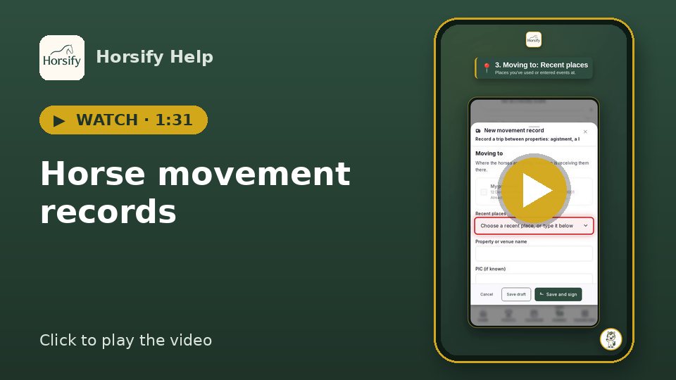Watch: Horse movement records (1:31)