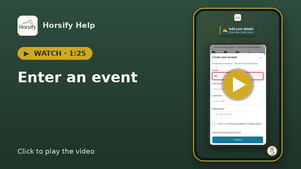 Watch: Create your account while entering an event (1:25)